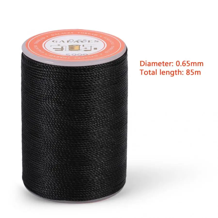 85m/Roll 0.65mm Round Waxed Thread for Leather Hand Sewing Stitching Handcrafts Hot sewing supplies 022