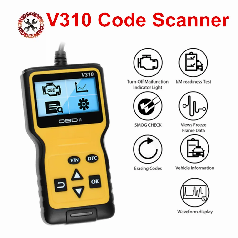 Автомобильный диагностический сканер V310 EOBD 6 языков для всех протоколов OBD2 |