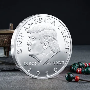 

2020 Keep America Great Donald Trump Coin 45th President Gold/ Silver Plated Metal Commemorative Coin