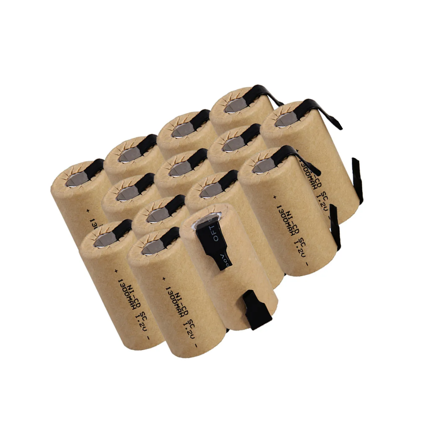 True capacity! 24 pcs SC battery sub c rechargeable replacement yellow color 1.2 v 1300 mah | Электроника