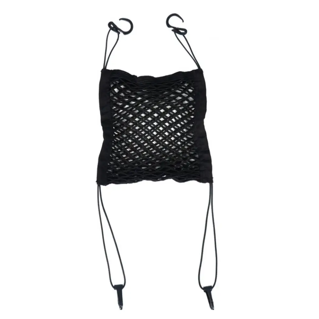 Car Seat Storage Mesh Organizer 3 Lays Front Seat Elastic Cargo String Net Pouch Holder for Drink Cup, Magazine, Umbrella