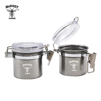 

HORNET Stainless Steel Airtight Stash Jar 2.17 Inches Multi-Use Vacuum Seal Portable Storage Container for Tobacco Herbs