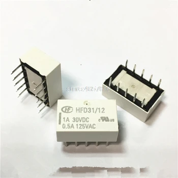

10pcs/lot Relay HFD31 / 12 two open two closed 10 feet 12VDC HFD31-12 two open two closed