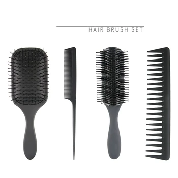 

4pcs/set Air Cushion Massage Comb men's Oil Head nine-row Comb Wide Tooth Hair Pointed Tail Comb G0318
