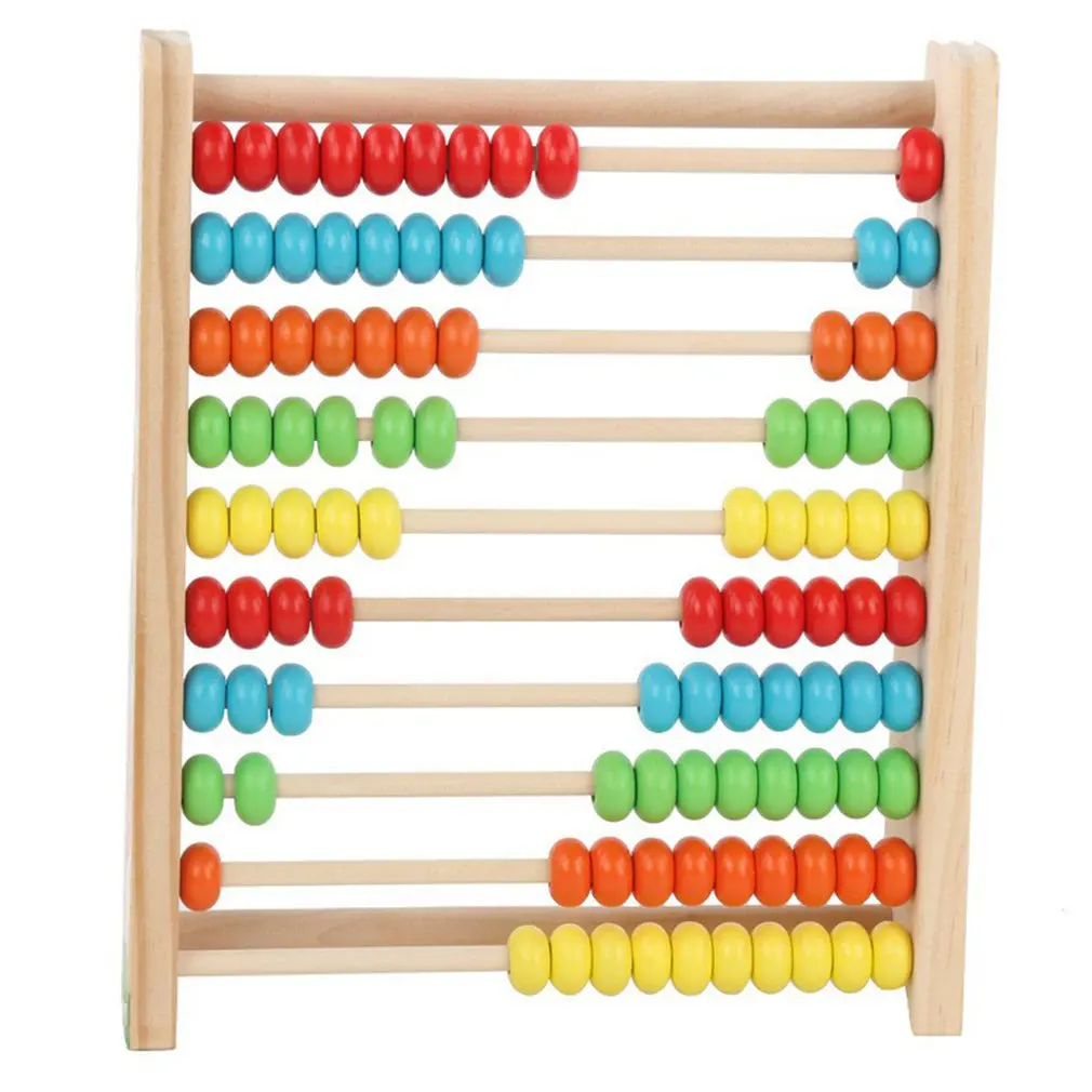 100 Beads Wooden Abacus Counting Number Preschool Math Learning