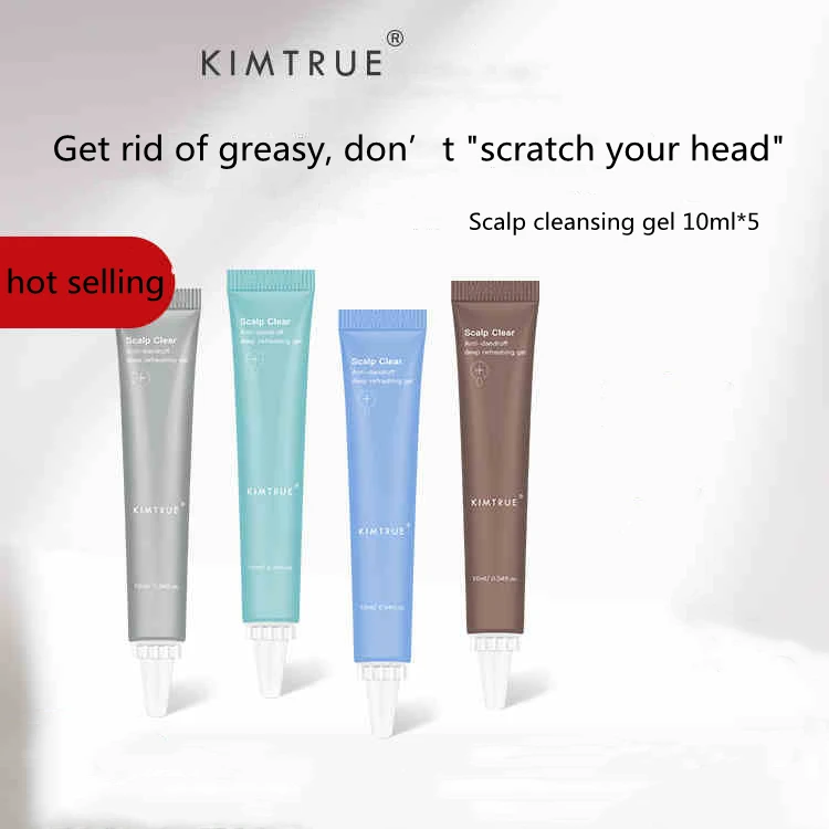 1 упаковка = 5 шт. * 10 мл прозрачный гель от перхоти кожи головы KIMTRUE Глубокий