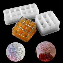 

1pcs 9/12 Grids Lipstick Storage Box Pen Tools Storage Rack Epoxy Mould Portable Multi-functional DIY Food Grade Silicone Mold