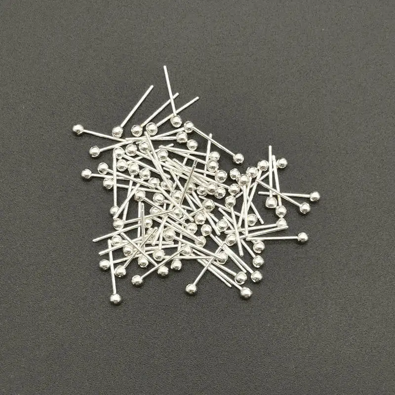 

50pcs Ball Earring Pins Filled Plated Stud Earring Trendy Smooth Round Earrings Jewelry For for handmade jewelry making