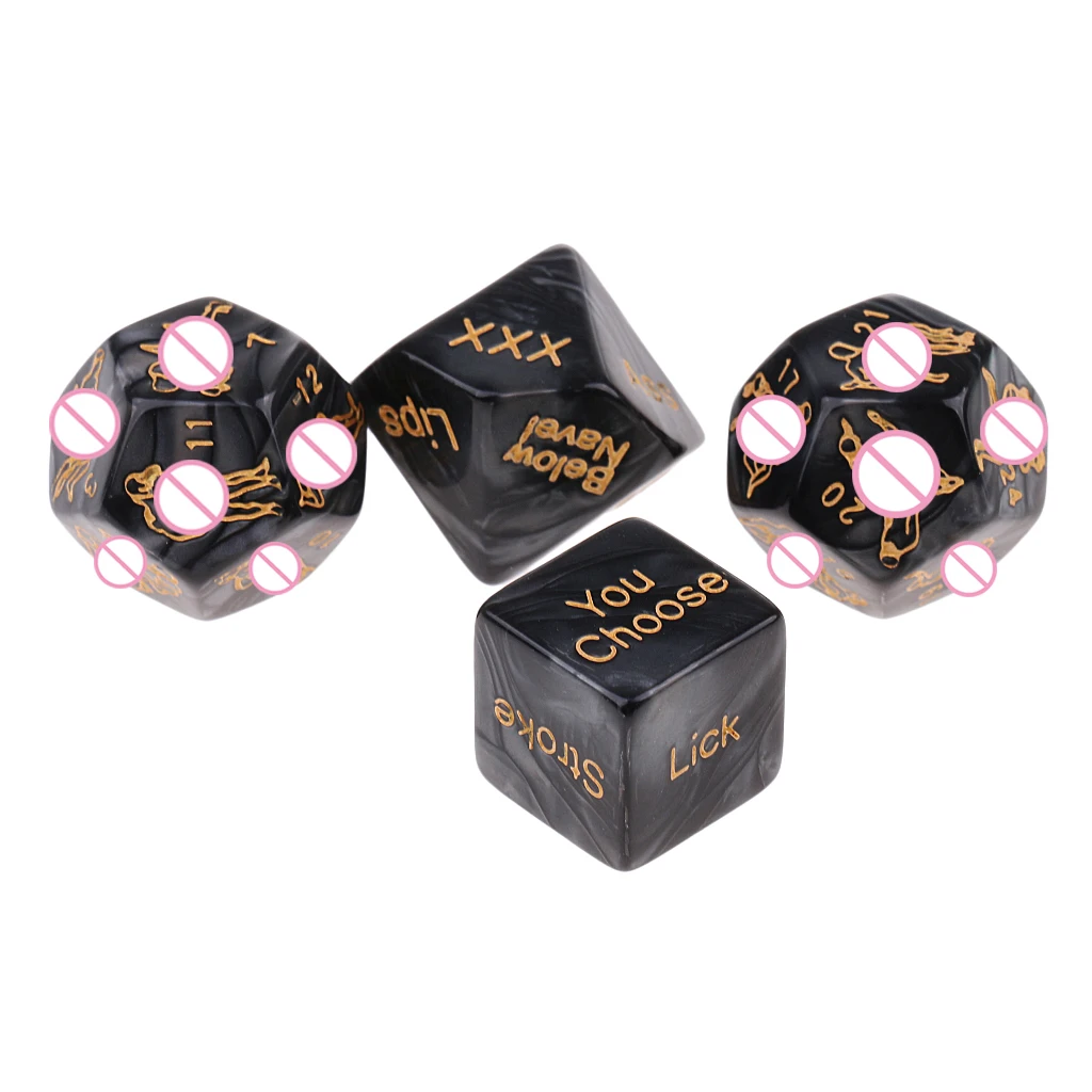 4pcs/set Multi-sided Sex Position Dices Naughty Erotic Dice Game Toy for Adults Couples Sex Love Game Foreplay Gift game dice,dice set,acrylic dice