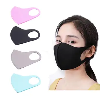 

10Pcs Mouth Mask Disposable Black Cotton Mouth Face Masks Non-Woven Mask Anti-Dust Mask 3 Filter Activated Carb Anti Pollution