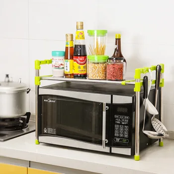 

Multipurpose Shelf with double layers high quality microwave or oven shelves kitchen storage and extension bathroom organizer