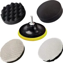 Almohadilla de Pulido de 5 pulgadas para Coche, esponja para encerar disco de rueda, pulidor automático, Kit de pulidor, máquina de Pulido