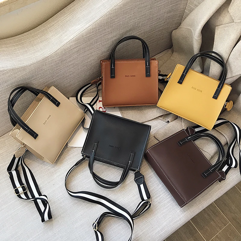 

Small bag female 2019 new pu wild bag Korean student casual handbag shoulder slung simple package women bag messenger bag