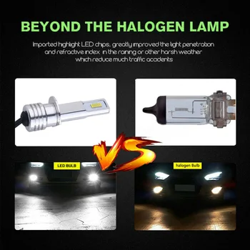 

H1 LED Headlight Fog Lamps Bulb Conversion Kit Hi/Lo Beam 70W/8000LM/6000K White