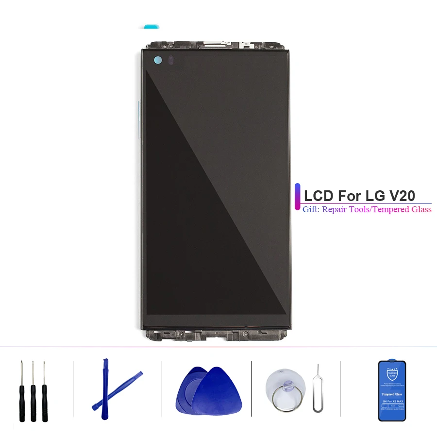 Оригинальный ЖК-дисплей 5 7 дюйма 2560x1440 IPS для LG V20 сенсорный экран VS995 VS996 LS997 H910
