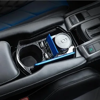 

Console Storage Box Cover Trim With USB Carbon Fiber Car Auto Interior