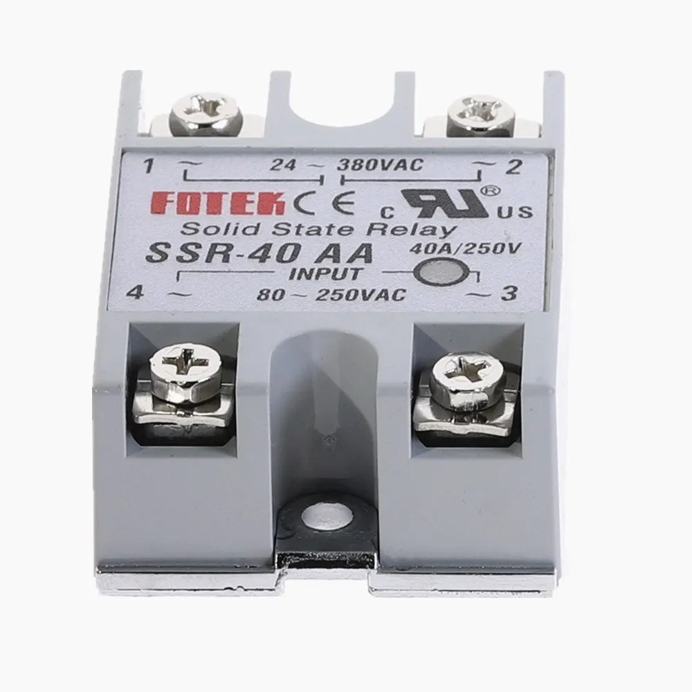 1 шт. SSR 40AA 40A твердотельный релейный модуль 80 250V AC вход 24 380VAC|ssr-40aa 40a|40a solid state relaysolid