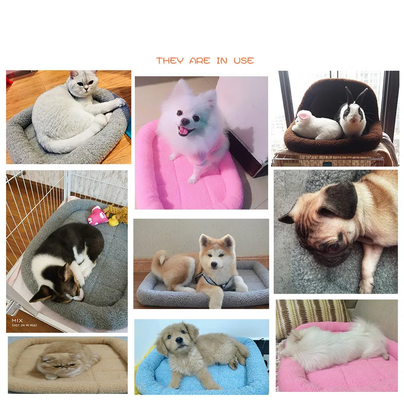 Dog Bed Kennel Soft Puppy Sofa Cat Cushion Bed Mats Cat Bed Winter Pet Nest House Dog Blanket Mat Pet Cushion