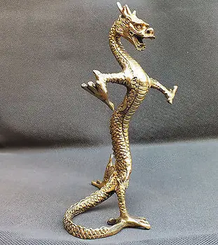 

Details about Exquisite brass copper Rare BRASS statue dragon High: 22cm Lucky Sword wedding copper Decoration real Brass