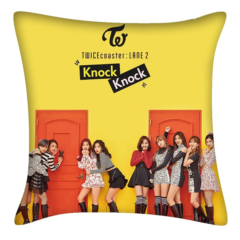 Kpop TWICE HAPPYHAPPY Coaster Лэйн 2 альбом «Что такое любовь» мягкая подушка на талию автомобиля подушка с двойным лицом хлопок подушка 40*40 см - Цвет: 06