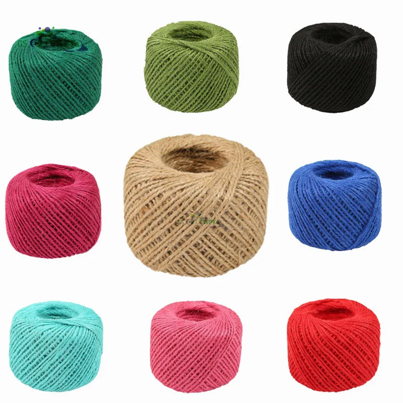 

Natural 30M Useful Burlap Hessian Jute Twine Cord Hemp Rope String Gift Packing Strings Event & Party Supplies Wedding Decor