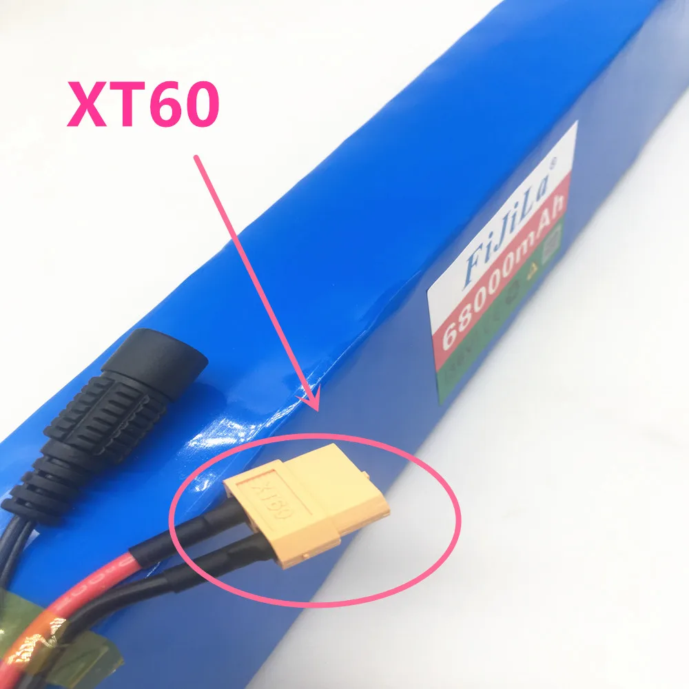 36В батарея XT60 10S4P 68Ah 1000 Вт Высокая мощность и емкость 42V18650 литиевая
