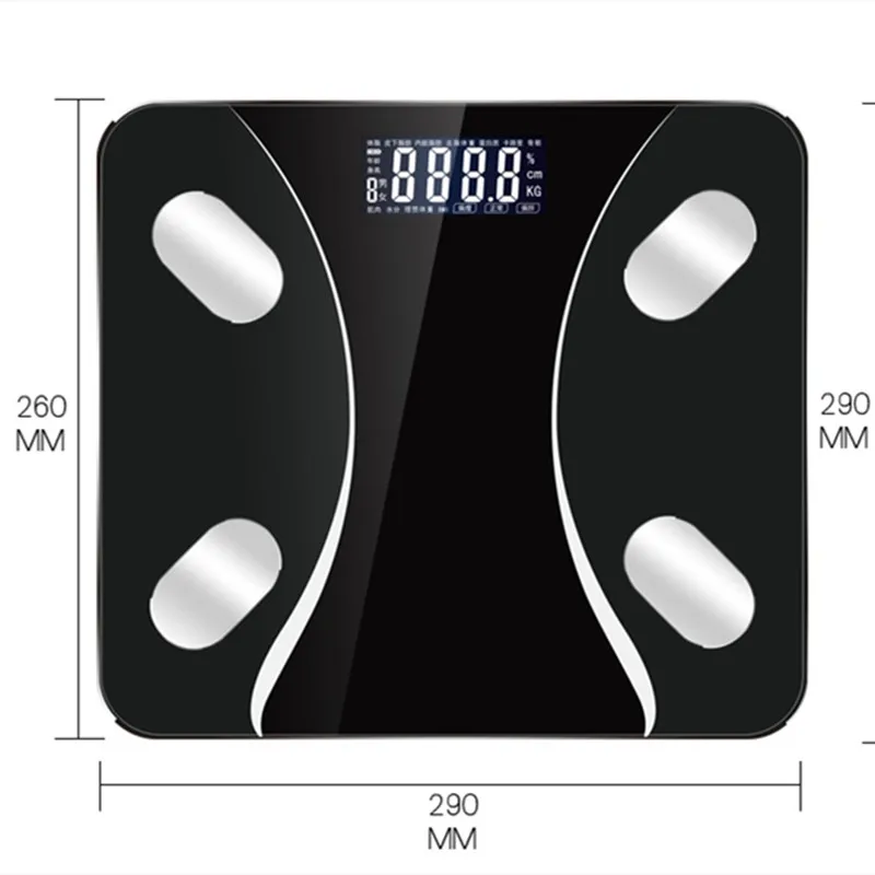 Bluetooth напольные весы Интеллектуальный монитор BMI весы цифровой беспроводной приложение весы анализатор состава тела дома здравоохранения
