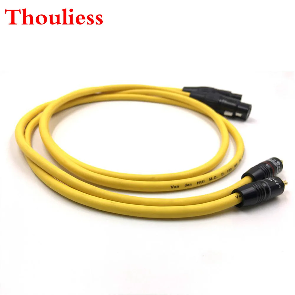 

Thouliess Pair type-5 XLR Balacned to RCA Audio Cable 2RCA Male to 2XLR Female Interconnect Cable with VDH Van Den Hul 102MK III