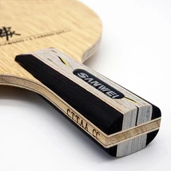 SANWEI CC Table Tennis Soleplate Five Wood Two Carbon Full Play Adult Children Table Tennis Racket Soleplate