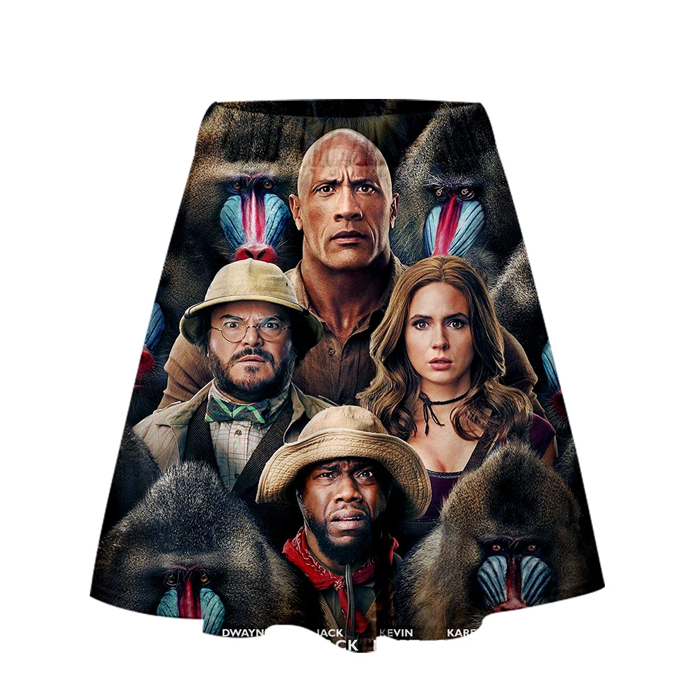 Jumanji Добро пожаловать в джунгли юбка Харадзюку Повседневная стиль Харадзюку поп юбки новые сексуальные Kpop Женская Повседневная Горячая Распродажа Мода