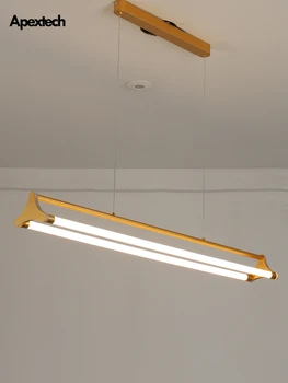 

New Design Luxury Linear Bar Chandelier Double Row LED Tube Ceiling Chandelier Dining Room Ceiling Hanging Lights Kitchen lamps