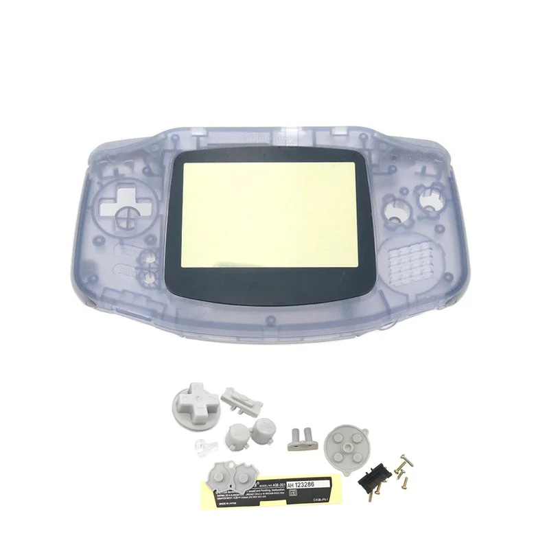 Clear Purple Полный корпус оболочка для kingd Gameboy GBA оболочка жесткий чехол с экранным объективом Замена для Gameboy Advance Консоль Корпус - Цвет: Clear Purple