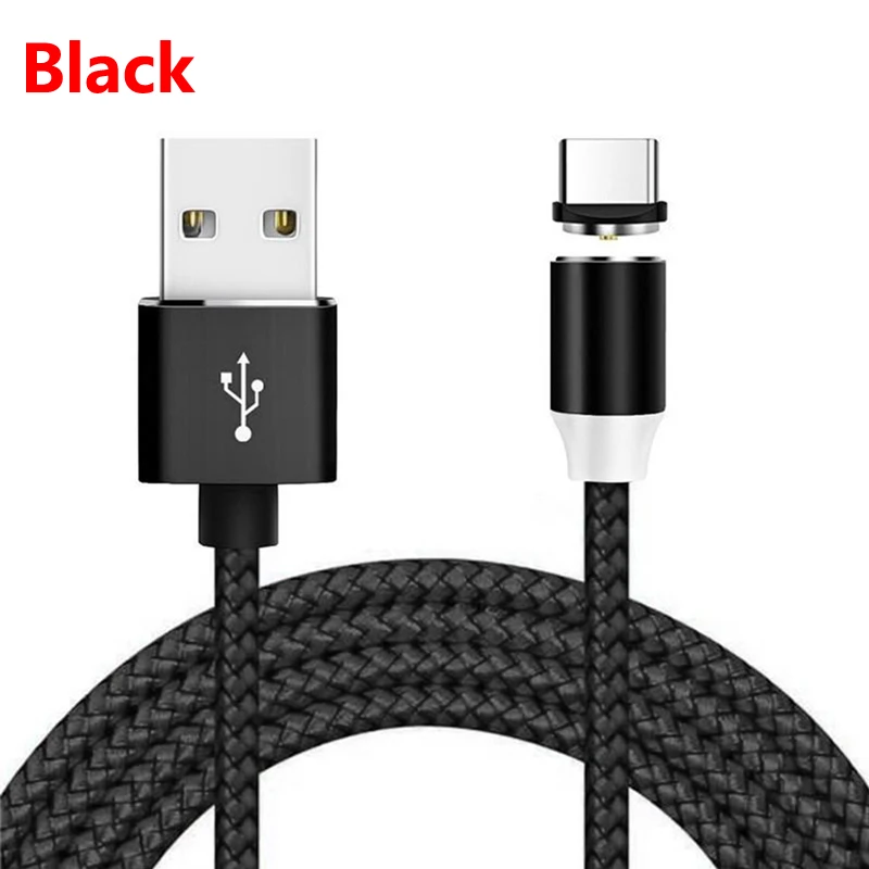 Магнитный кабель Micro usb type C для быстрой зарядки Micro usb type-C Магнитный зарядный usb-кабель для iPhone 11 Pro QC 3,0 быстрое зарядное устройство - Цвет: Black Cable