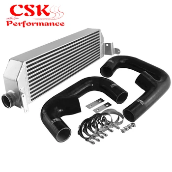 

Upgrade FMIC Silver Aluminum Twin Intercooler with Black/Blue/Red Hose Kit Fits For Volkswagen Golf R GTI MK7 Audi S3 8V