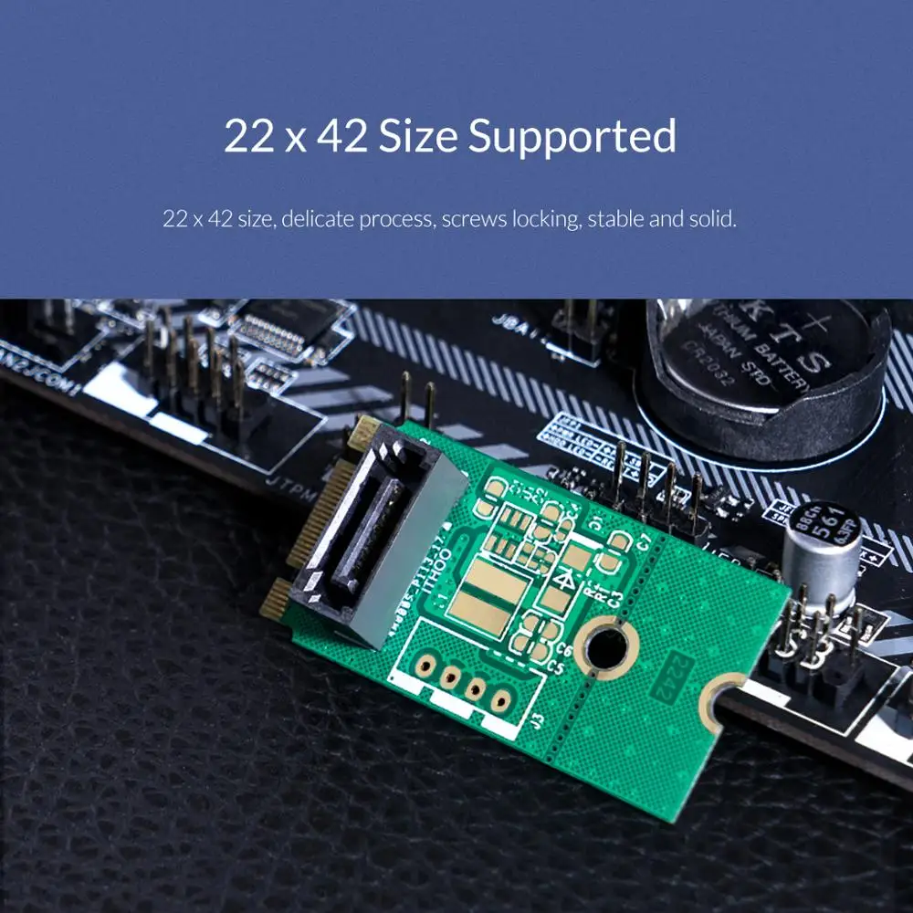 Адаптер ORICO SATA к M.2 NGFF 7PIN SSD твердотельный жесткий диск 22X40 размер поддержка