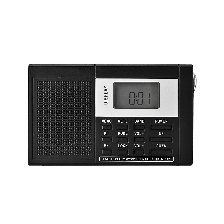

Portable Mini FM Radio DC 5V ABS High Sensitivity Portable Mini FM Radio With LED Display Black New