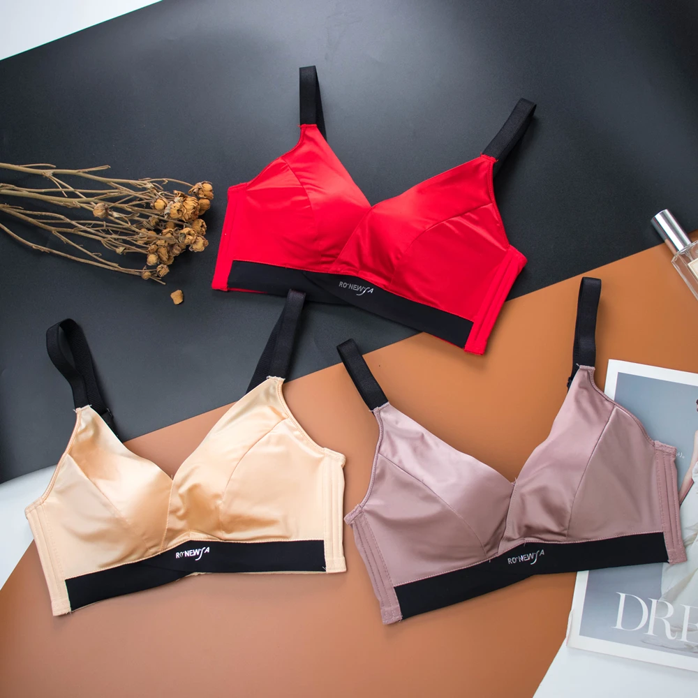 Комплект с бюстгальтером для Для женщин цельный бесшовный бюстгальтер без