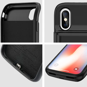 10000 мАч чехол для беспроводной батареи для iphone X XS XR Xs Max чехол для батареи Чехол для зарядки для iphone X XS черный