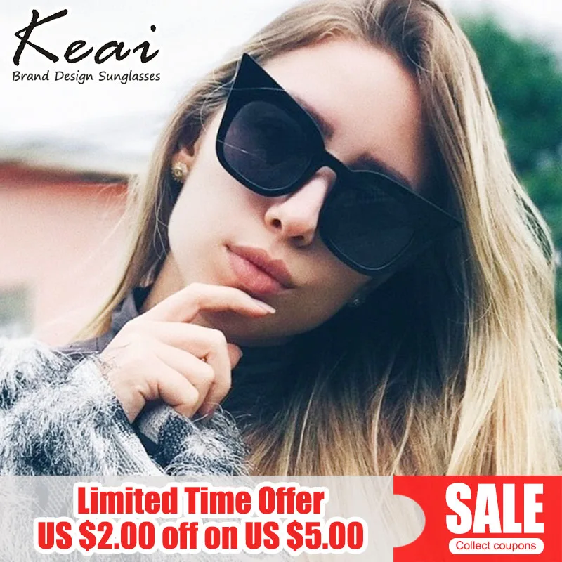 

Fashionable Oversize Sunglasses Women Vintage Retro Cat Eye Brand Designers Luxury Sun glasses UV400