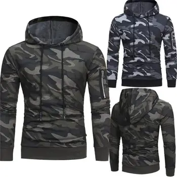 

Winter Men Outdoor Sport Camouflage Long Sleeve Sweatshirt Pullover Hoodies Autumn and winter men's clothing