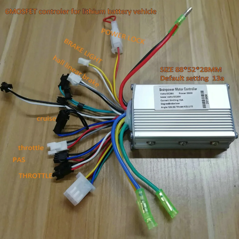 24v36v48v60v250w350w 6mosfet двойной режим BLDC контроллер скорости двигателя электрический скутер велосипед Интеллектуальный mtb трехколесный мопед diy часть