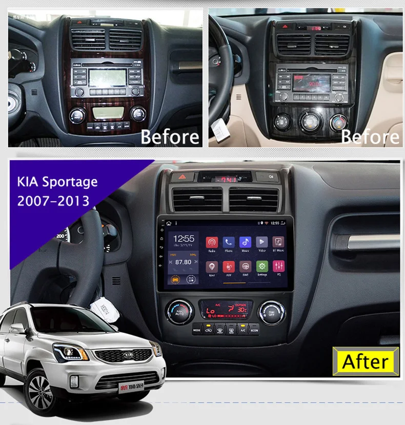 9 дюймов Android 2.5D автомобильный DVD gps для KIA SPORTAGE 2007-2013 автомобильный Радио gps навигация головное устройство встроенный wifi