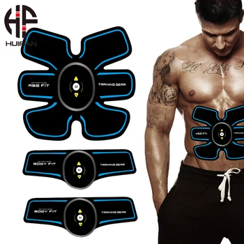 

HUIFAN USB Charger ABS Stimulator EMS Muscles Training Hip Abdominal Electric Muscle Stimulator Massage Set