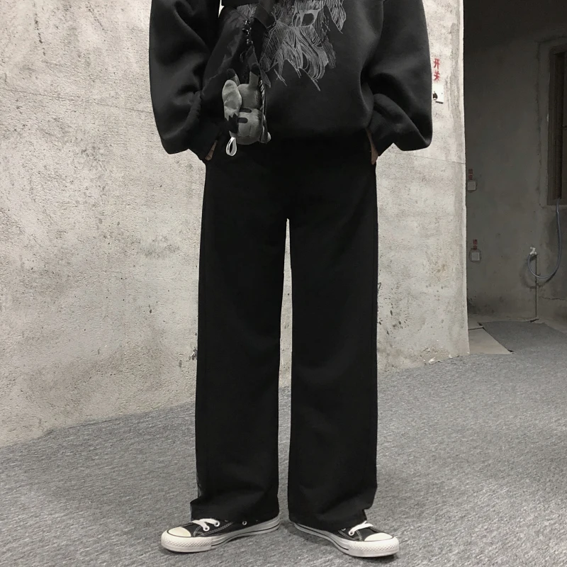 Харадзюку контрастный граффити письмо печати Sweatpant корейский хип хоп Уличная одежда свободные брюки размера плюс для женщин и мужчин брюки с высокой талией