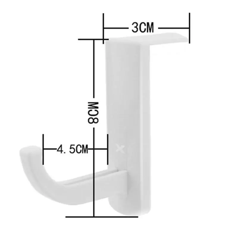 

Plastic Headphones Holder Wall Hook PC Monitor Earphones Stand Rack Accessories Firmly Attached to Smooth Wall Solid