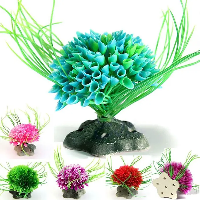 Моделирование растений аквариум пластиковые водные растения аквариумные растения Трава декоративные цветы орнамент декор озеленение