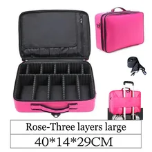  Female PU Makeup Bag Tool Organizer Professional Artist Makeup Case New Travel Beauty Cosmetic Bag Nail Make Up Storage Box 