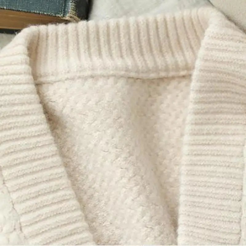 Johnature кардиганы, женская одежда для отдыха, новинка, зимний свитер с v-образным вырезом и карманами, однобортный Повседневный Женский вязаный свитер
