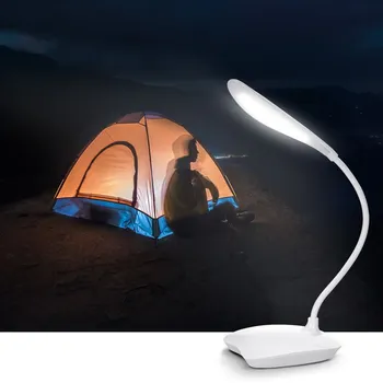 

LED Desk Lamp Home Table Lamp Touch 3 Levels Adjustable Night Light + USB