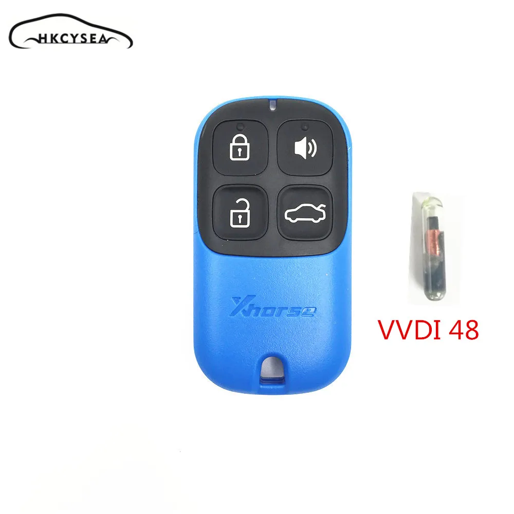 HKCYSEA 1 шт. 4 кнопки Xhorse VVDI2 Автомобильный ключ Удаленная Английская версия для VVDI
